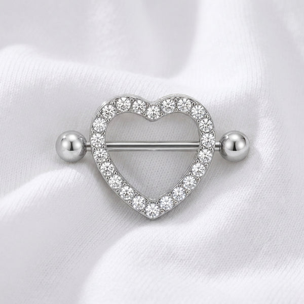 Piercing téton fleur papillon cœur - vue 2