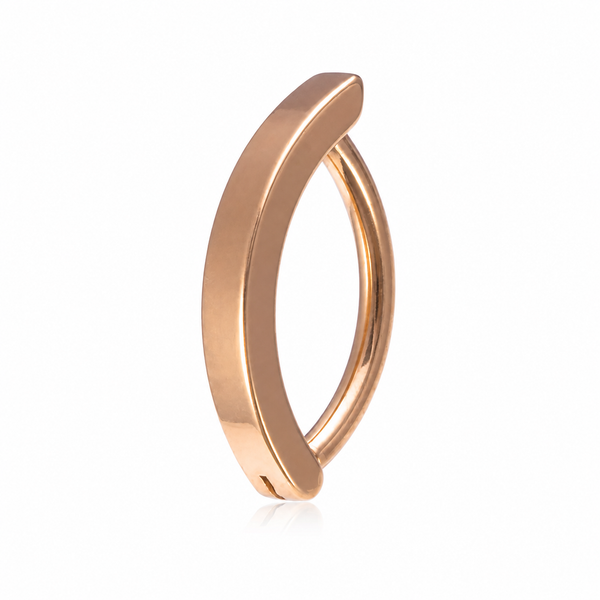 Piercing nombril anneau minimaliste rose gold — bague bombée lisse