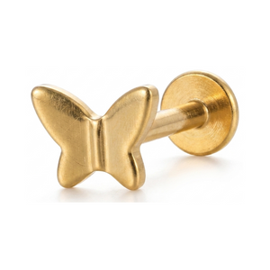Labret Papillon Doré pour Hélix et Tragus