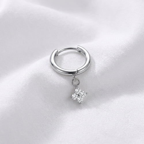 Piercing Conch Anneau Clicker Doré Trèfle Zircone - vue 2