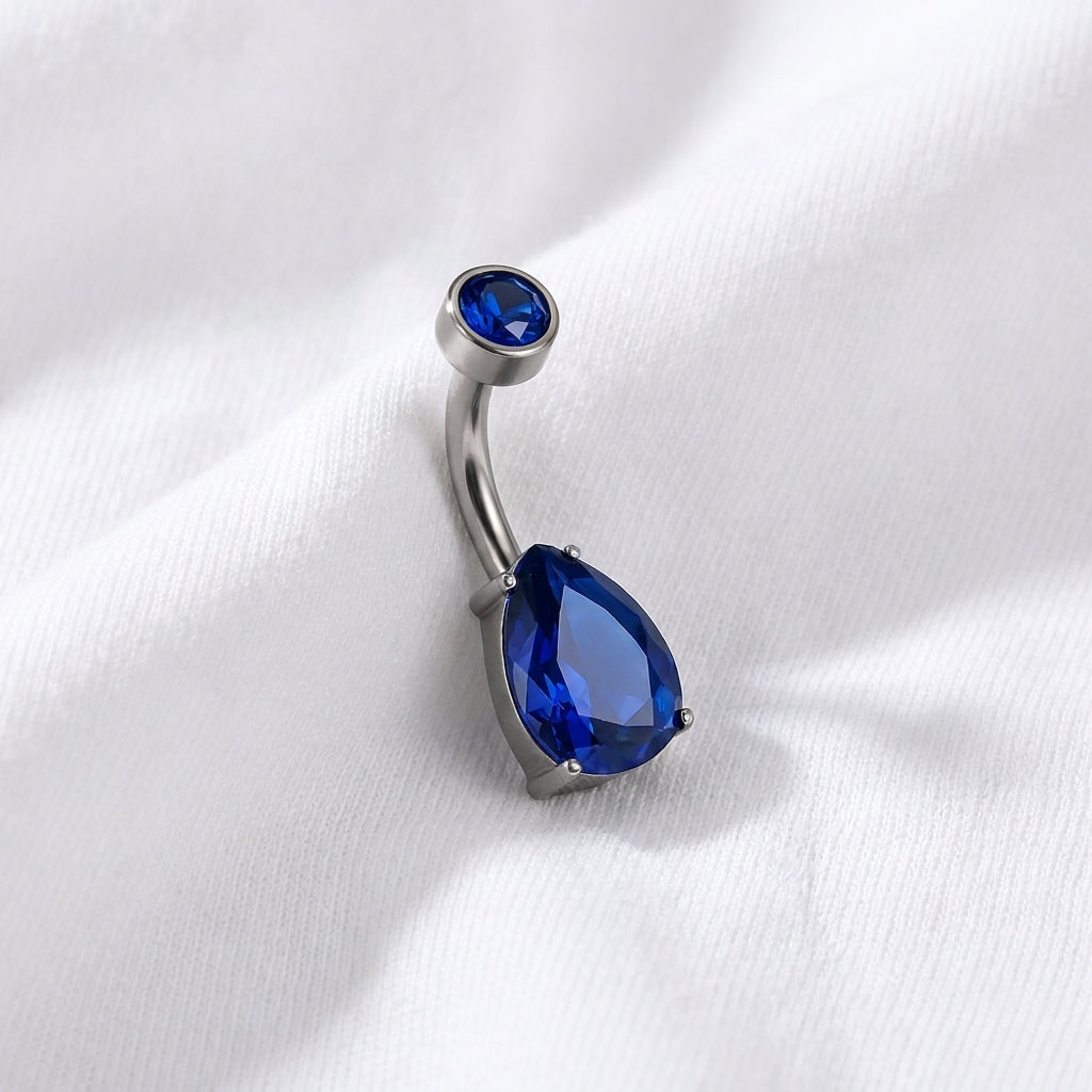 Piercing nombril bijou géométrique multicolore - vue 2