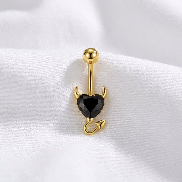 Piercing nombril petit diable cœur - vue 8