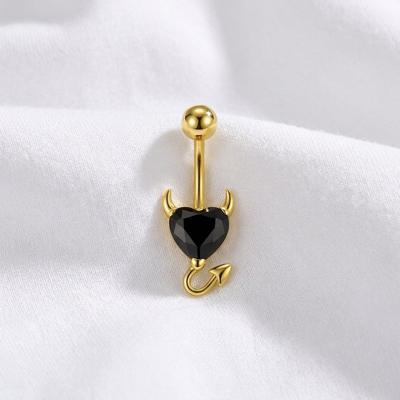 Piercing nombril petit diable cœur - vue 8