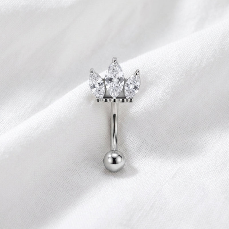 Piercing nombril inversé fleur 3D - vue 2