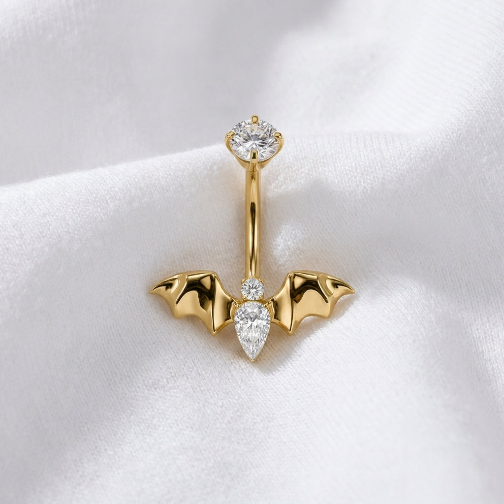 Piercing nombril scorpion chauve-souris - vue 4