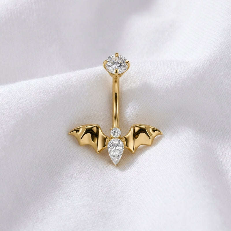 Piercing nombril scorpion chauve-souris - vue 4
