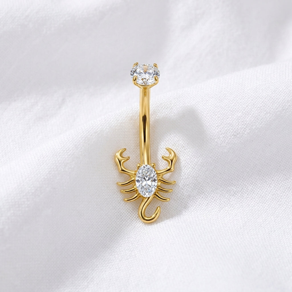 Piercing nombril scorpion feu artifice - vue 4