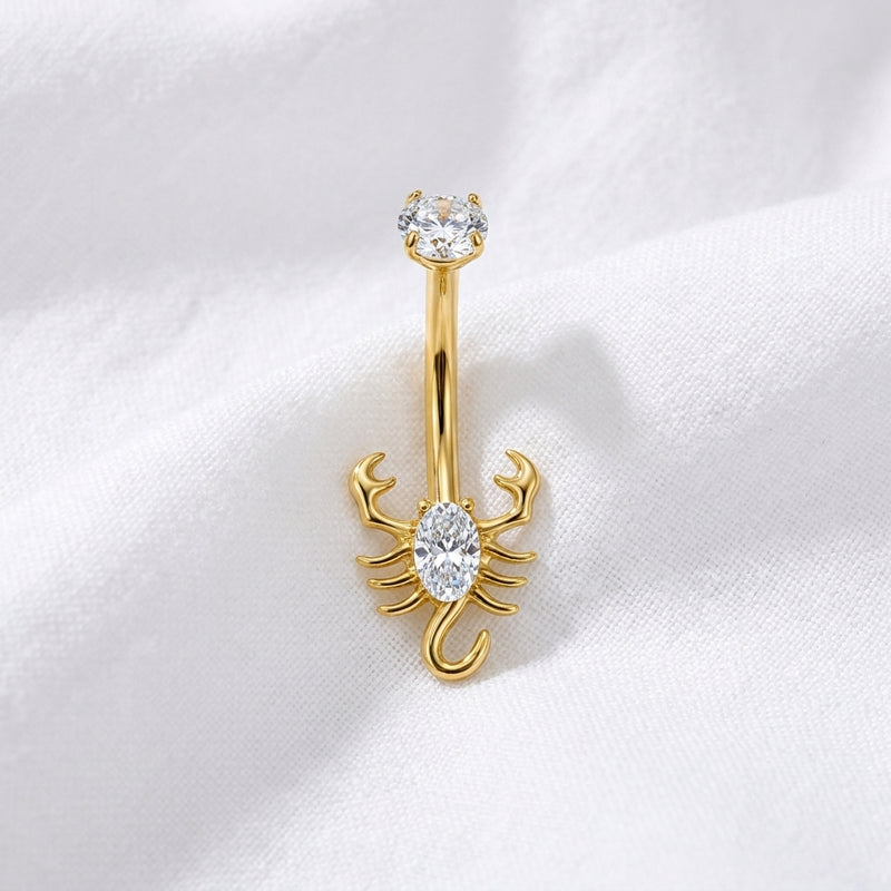 Piercing nombril scorpion feu artifice - vue 4
