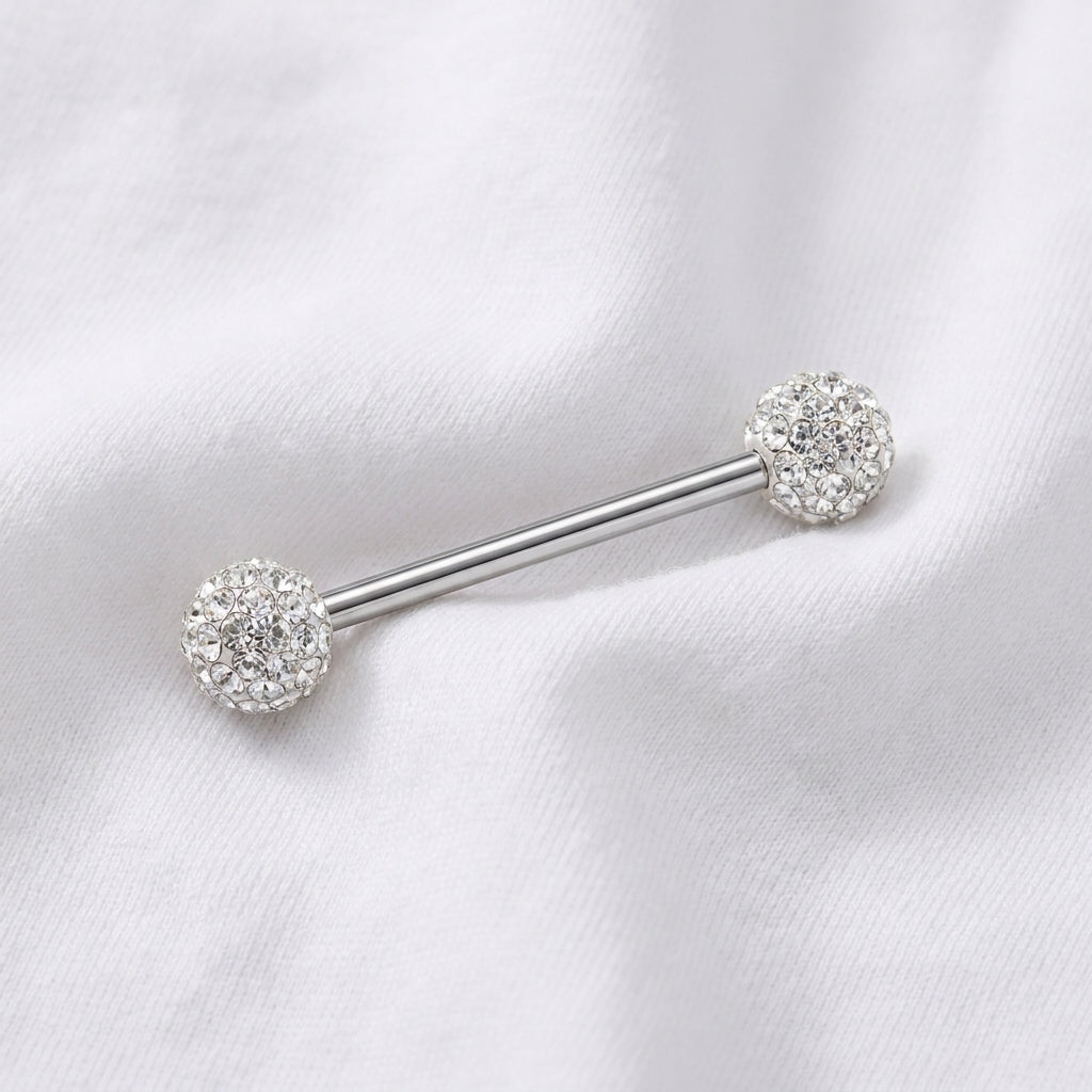 Piercing téton boule géométrique zircon - vue 5