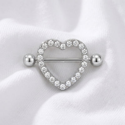 Piercing téton fleur papillon cœur - vue 2