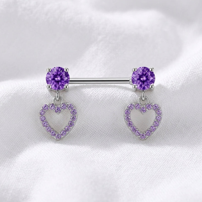 Piercing téton pendentif cœur élégant - vue 2